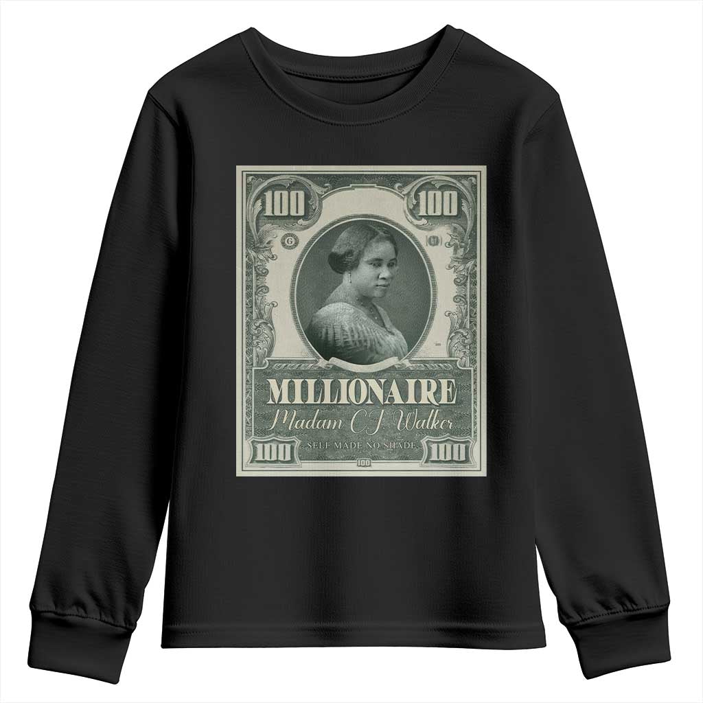 Madam C.J. Walker Youth Sweatshirt Millionaire Black Women Pride