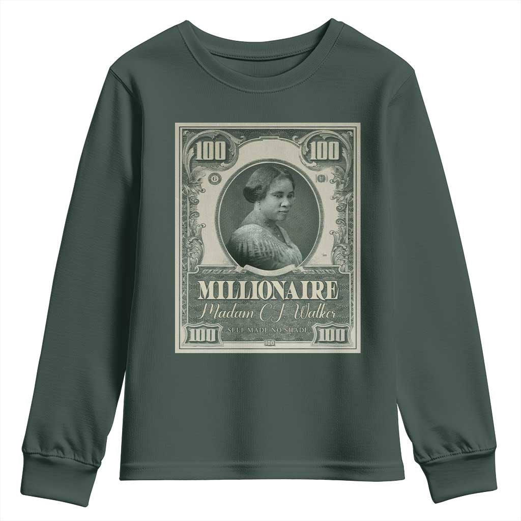 Madam C.J. Walker Youth Sweatshirt Millionaire Black Women Pride