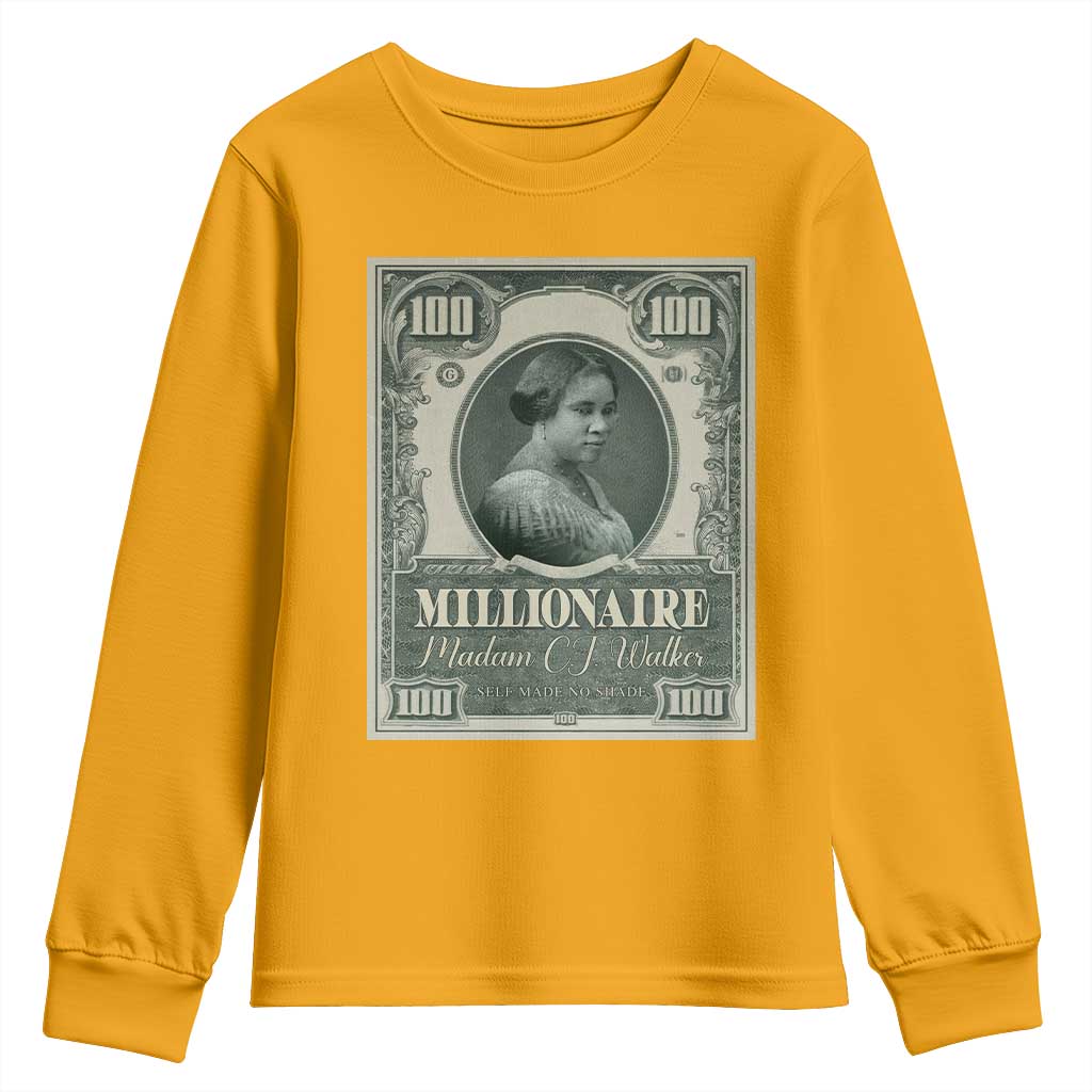 Madam C.J. Walker Youth Sweatshirt Millionaire Black Women Pride