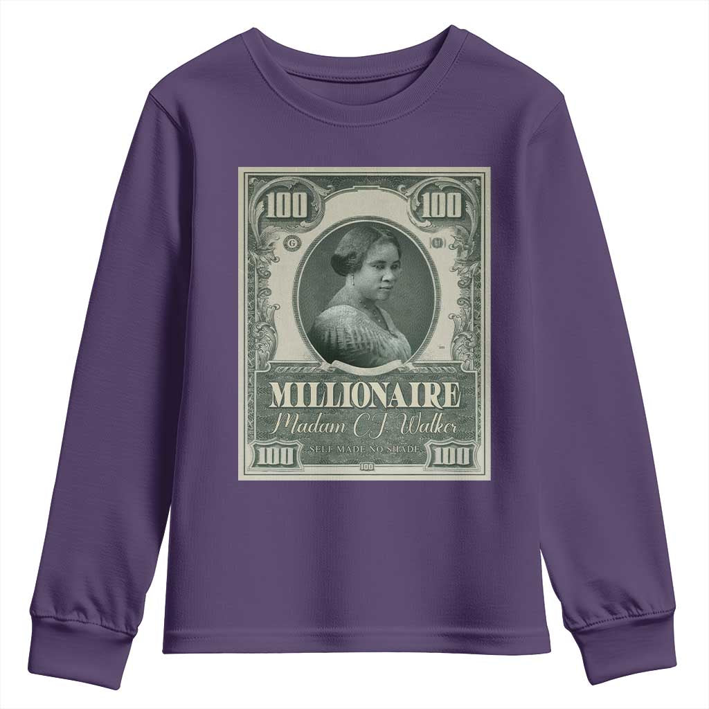 Madam C.J. Walker Youth Sweatshirt Millionaire Black Women Pride