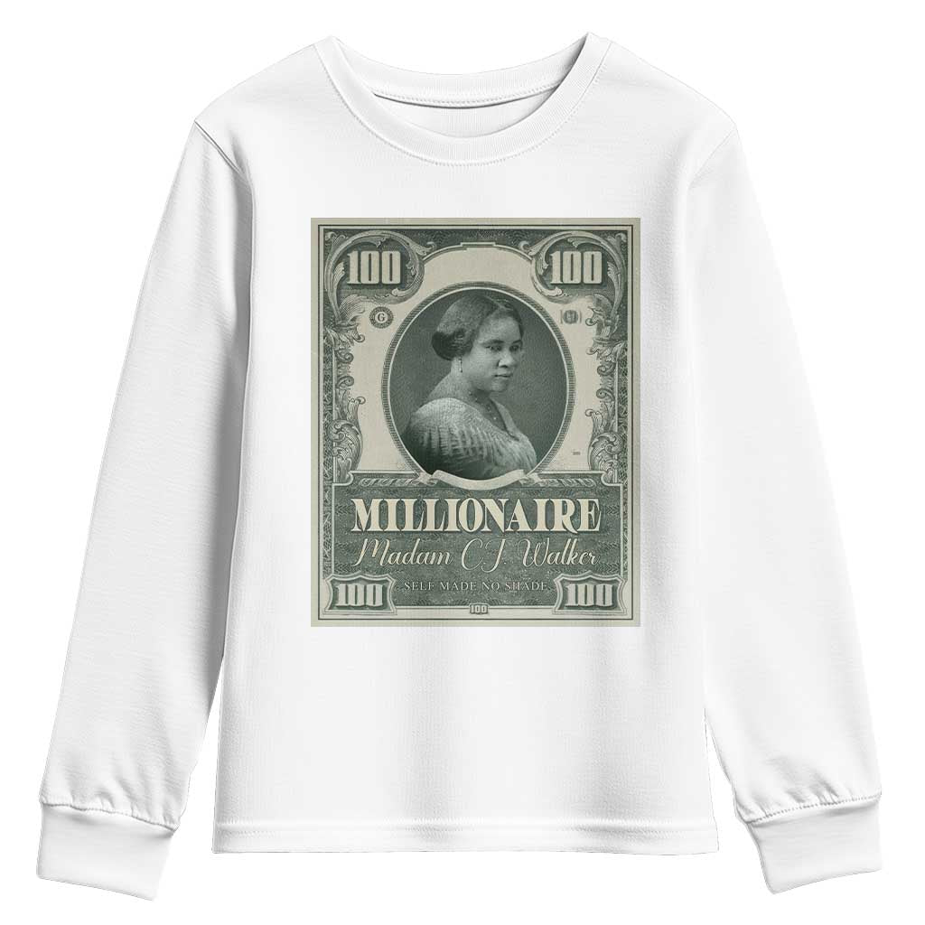 Madam C.J. Walker Youth Sweatshirt Millionaire Black Women Pride