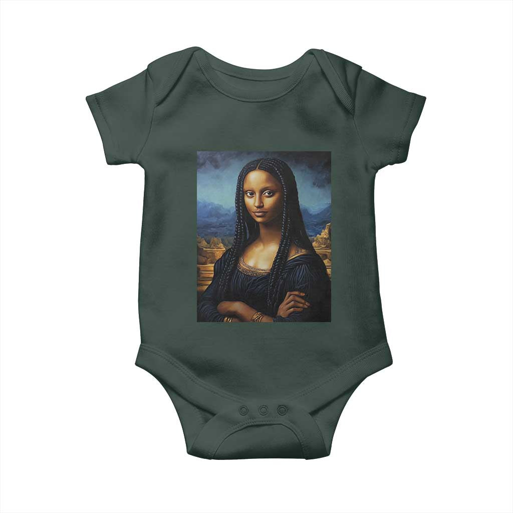 Black Women Pride Baby Onesie Melanin Mona Lisa Afro Queen Aesthetic Black History