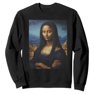 Black Women Pride Sweatshirt Melanin Mona Lisa Afro Queen Aesthetic Black History
