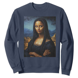 Black Women Pride Sweatshirt Melanin Mona Lisa Afro Queen Aesthetic Black History