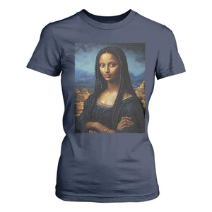 Black Women Pride T Shirt For Women Melanin Mona Lisa Afro Queen Aesthetic Black History