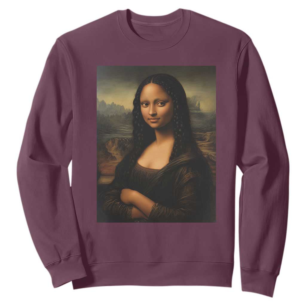 Black Mona Lisa Sweatshirt Melanin Pretty Aesthetic Black History