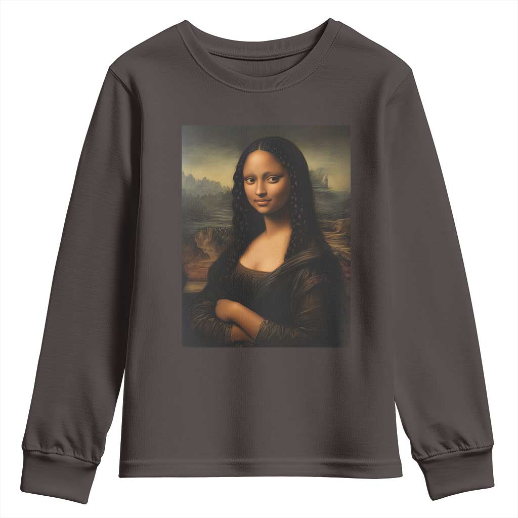 Black Mona Lisa Youth Sweatshirt Melanin Pretty Aesthetic Black History