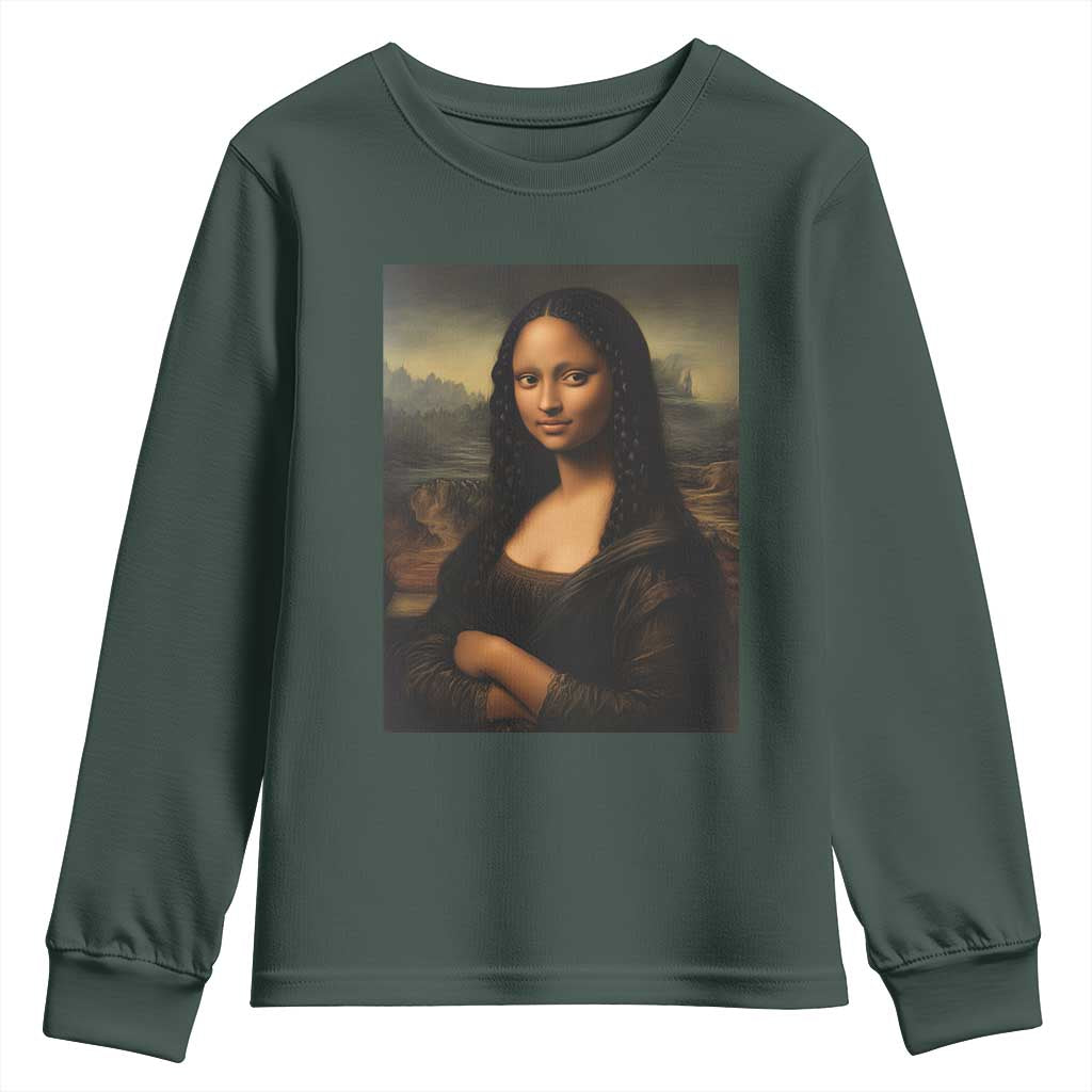 Black Mona Lisa Youth Sweatshirt Melanin Pretty Aesthetic Black History