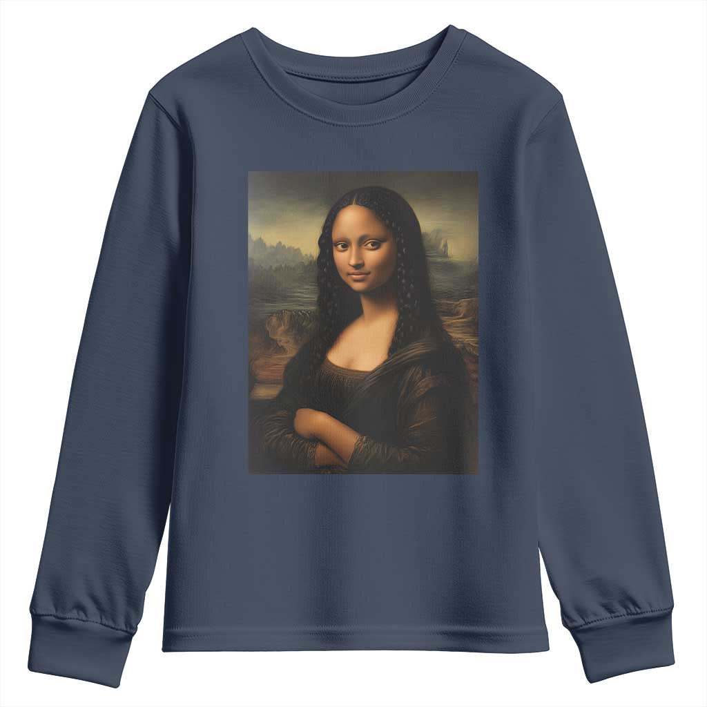 Black Mona Lisa Youth Sweatshirt Melanin Pretty Aesthetic Black History