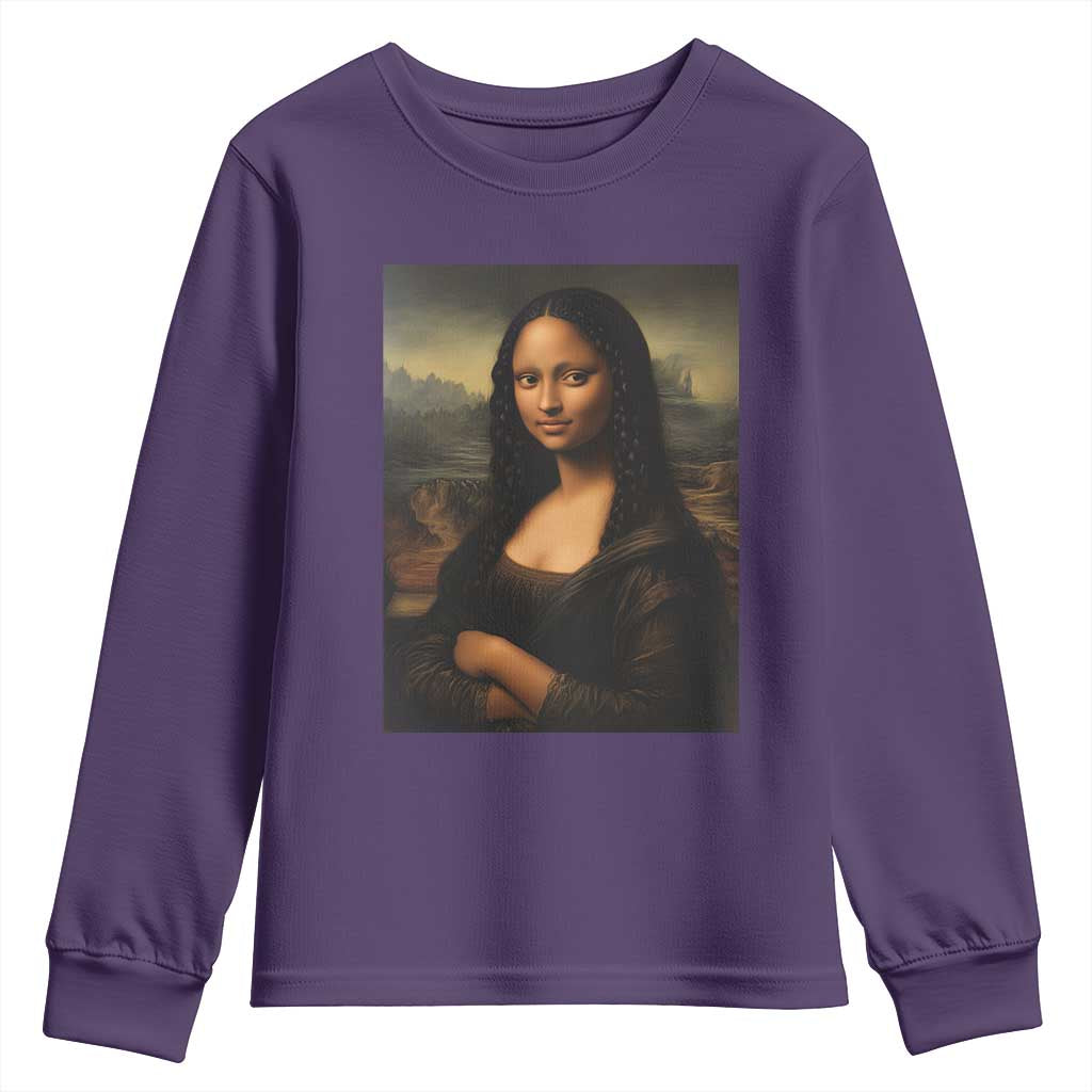 Black Mona Lisa Youth Sweatshirt Melanin Pretty Aesthetic Black History