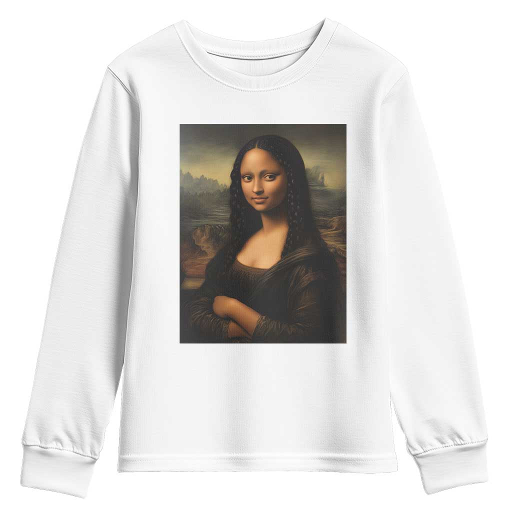 Black Mona Lisa Youth Sweatshirt Melanin Pretty Aesthetic Black History