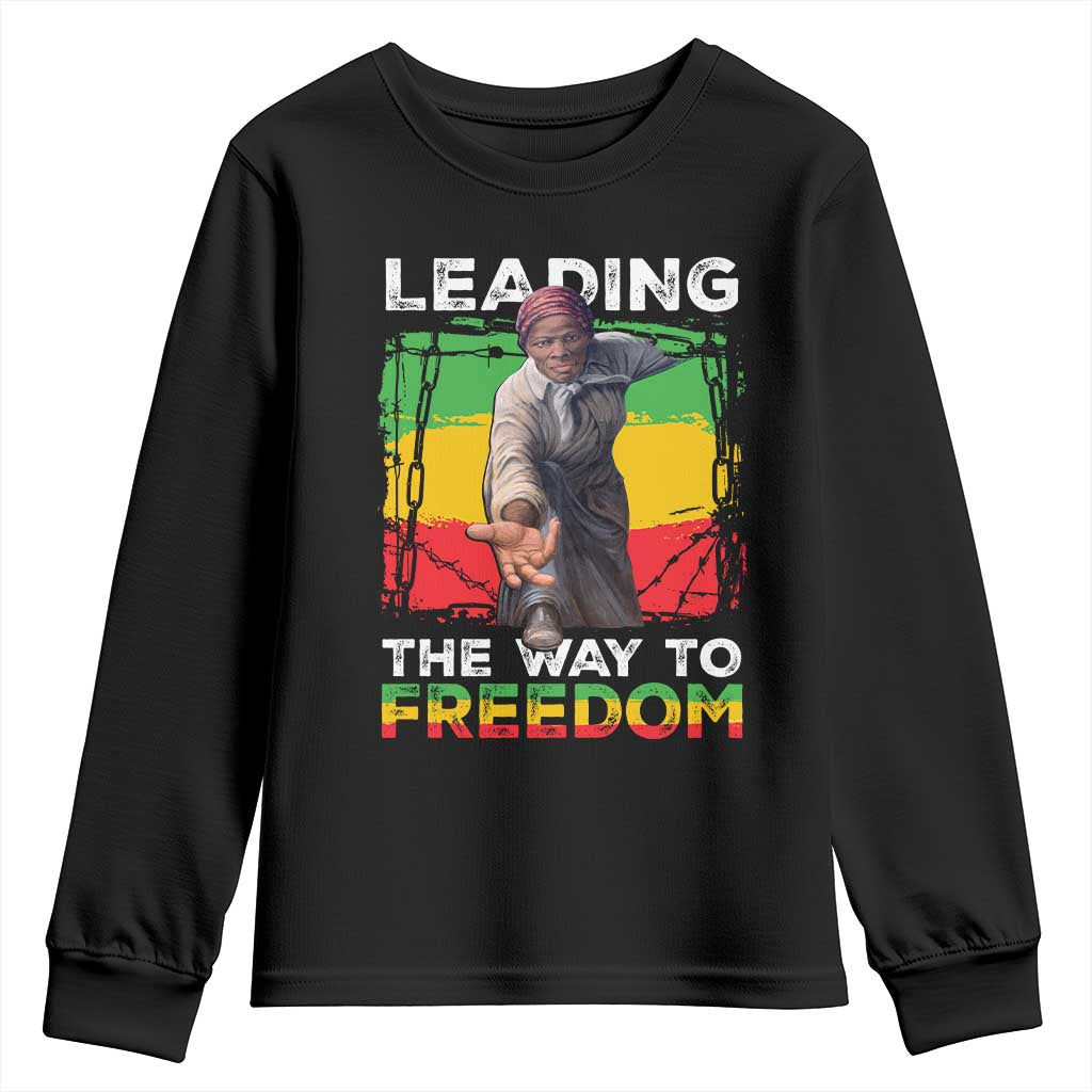 Harriet Tubman Youth Sweatshirt Leading The Way To Freedom Black History