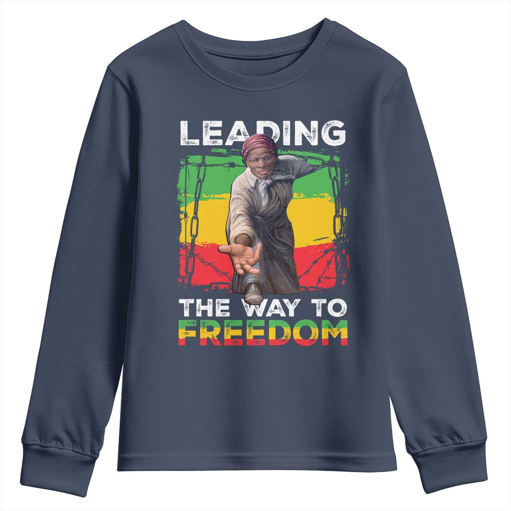 Harriet Tubman Youth Sweatshirt Leading The Way To Freedom Black History