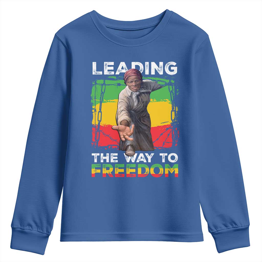 Harriet Tubman Youth Sweatshirt Leading The Way To Freedom Black History