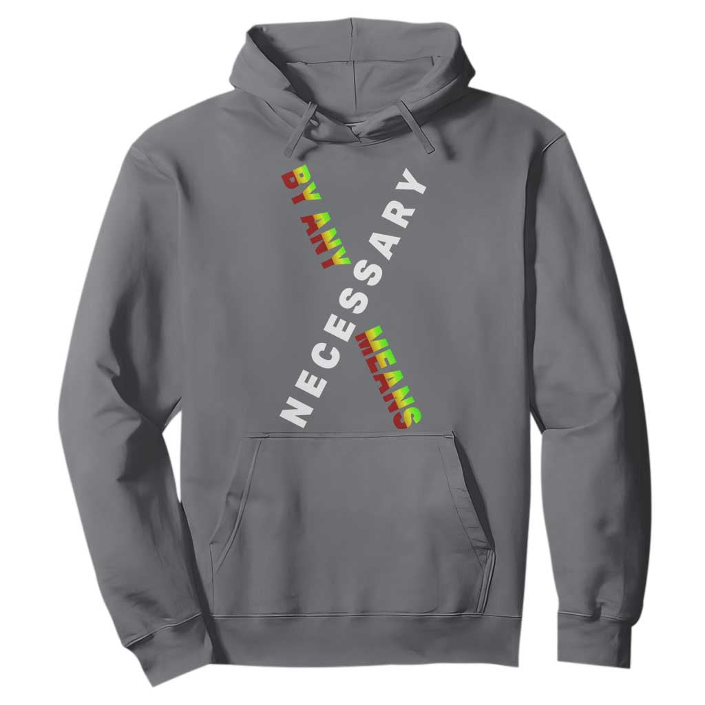 Malcolm X Hoodie By Any Means Necessary  Black History