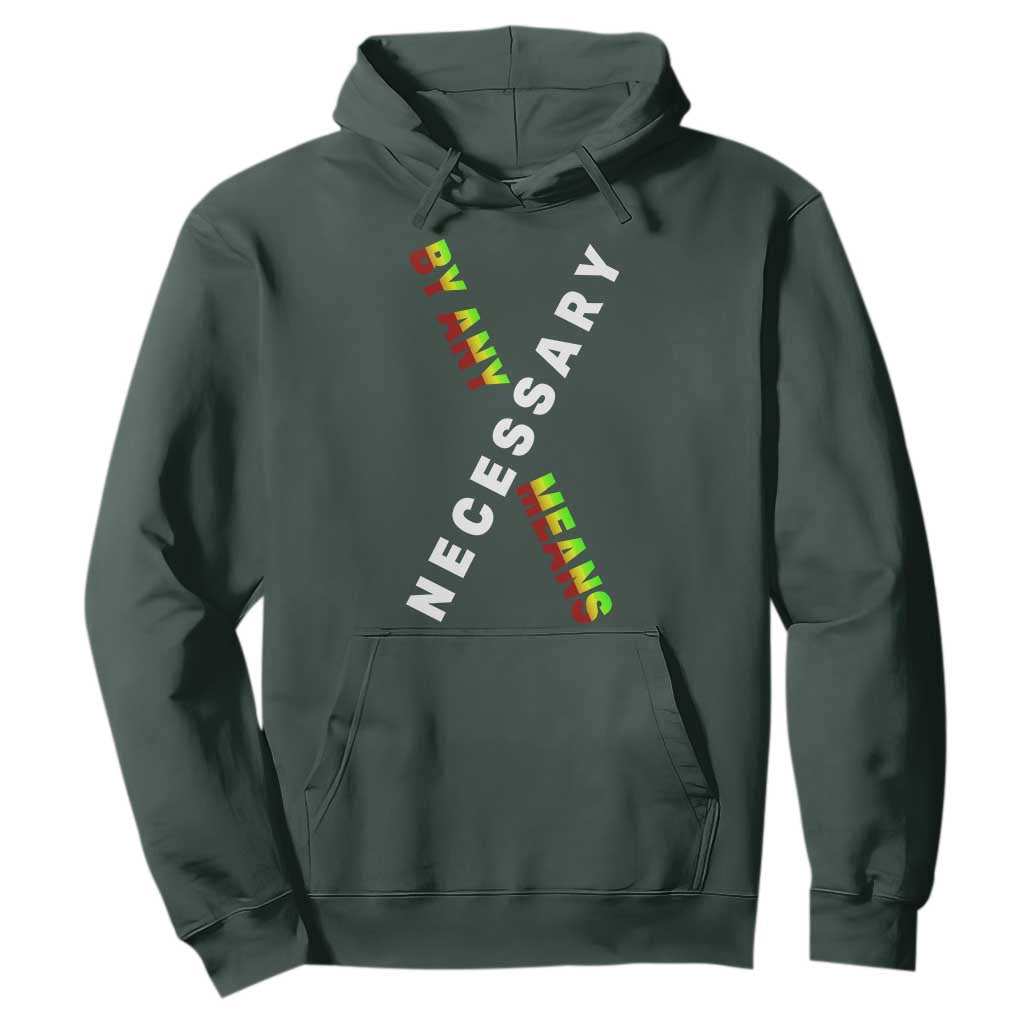 Malcolm X Hoodie By Any Means Necessary  Black History
