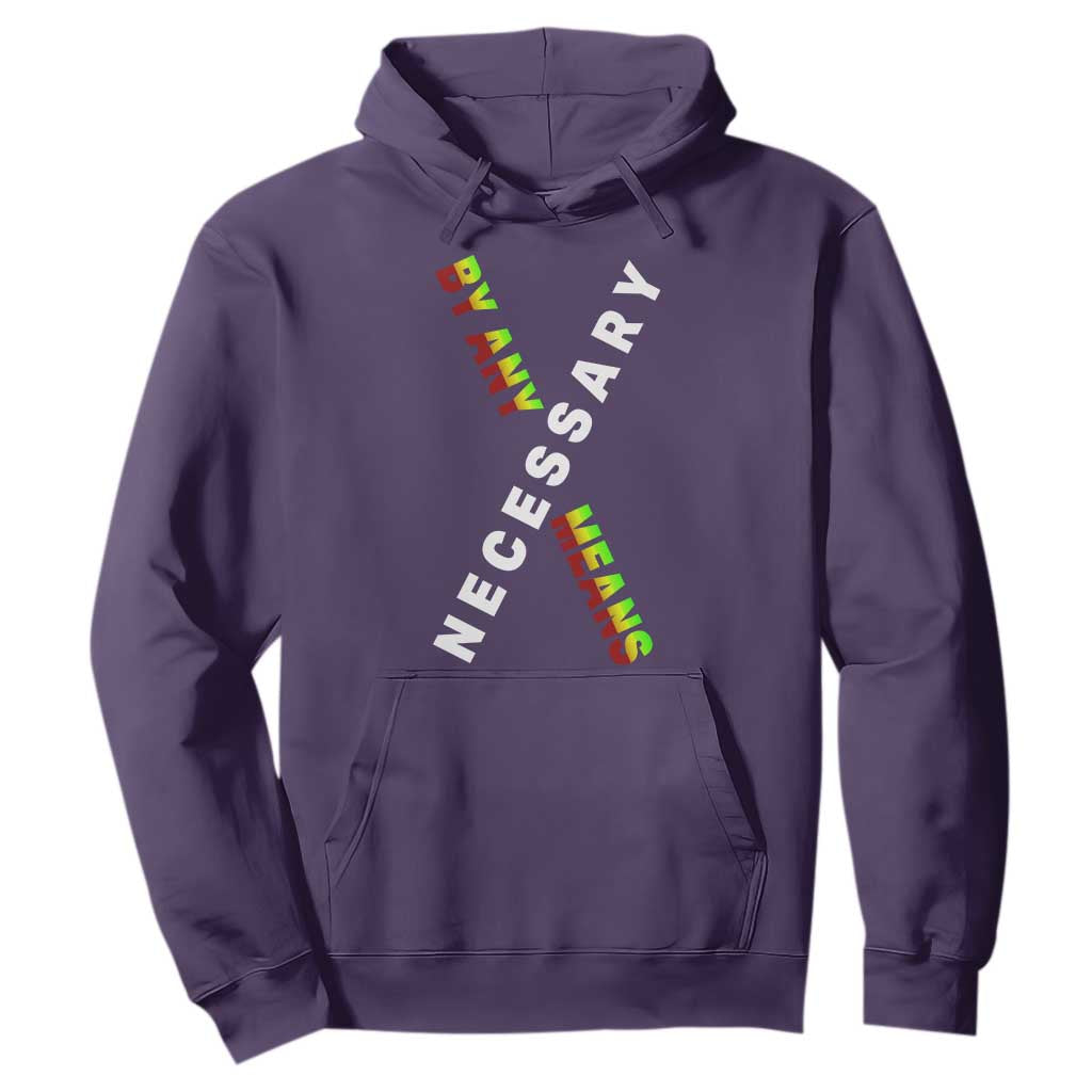 Malcolm X Hoodie By Any Means Necessary  Black History