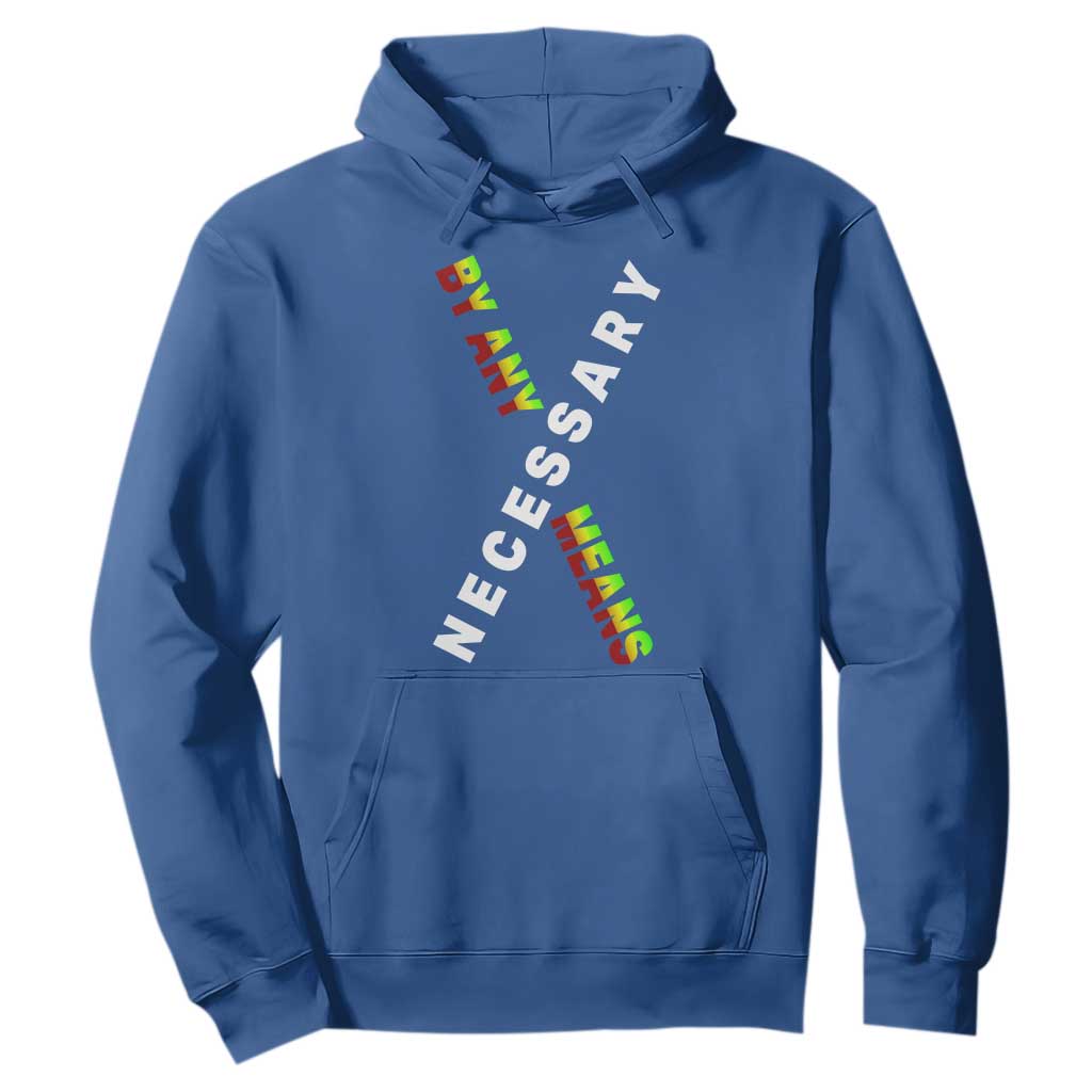 Malcolm X Hoodie By Any Means Necessary  Black History