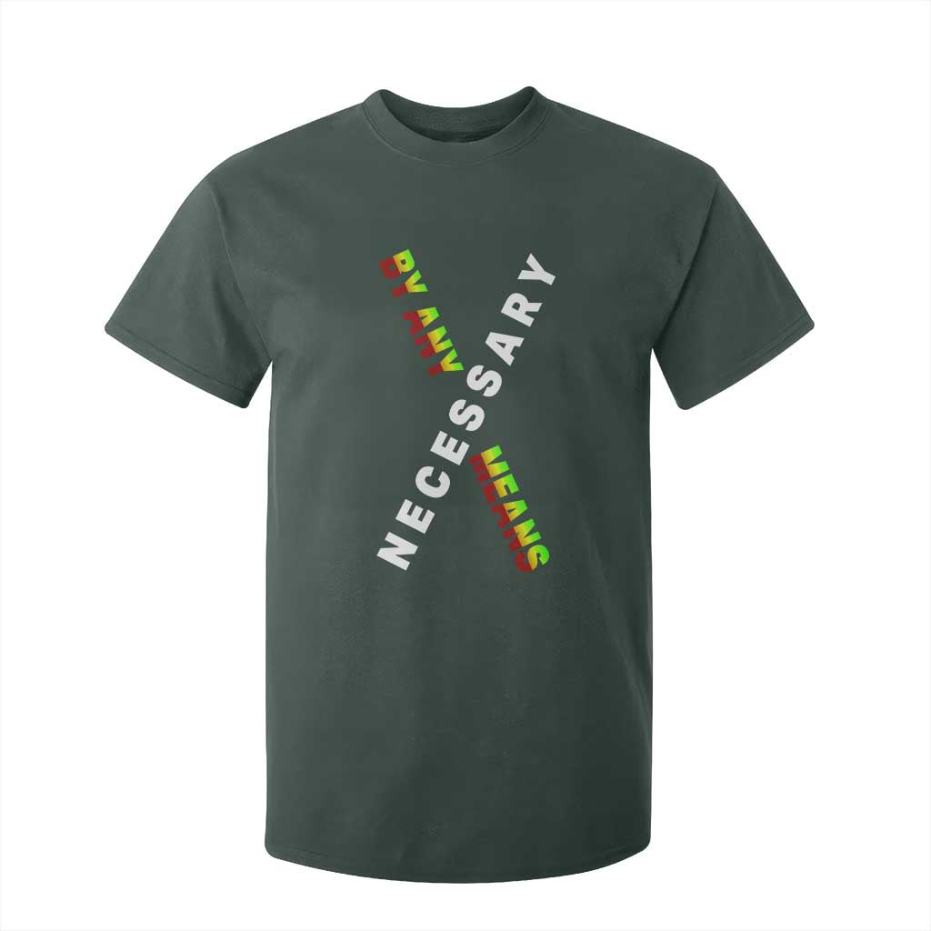 Malcolm X T Shirt For Kid By Any Means Necessary  Black History