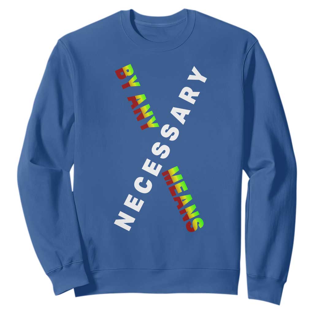 Malcolm X Sweatshirt By Any Means Necessary  Black History