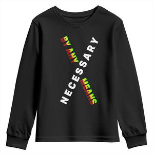 Malcolm X Youth Sweatshirt By Any Means Necessary  Black History