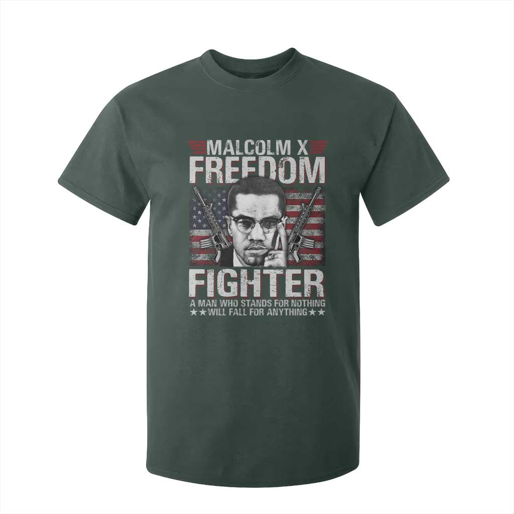 Malcolm X T Shirt For Kid A Man Who Stands For Nothing Will Fall For Anything