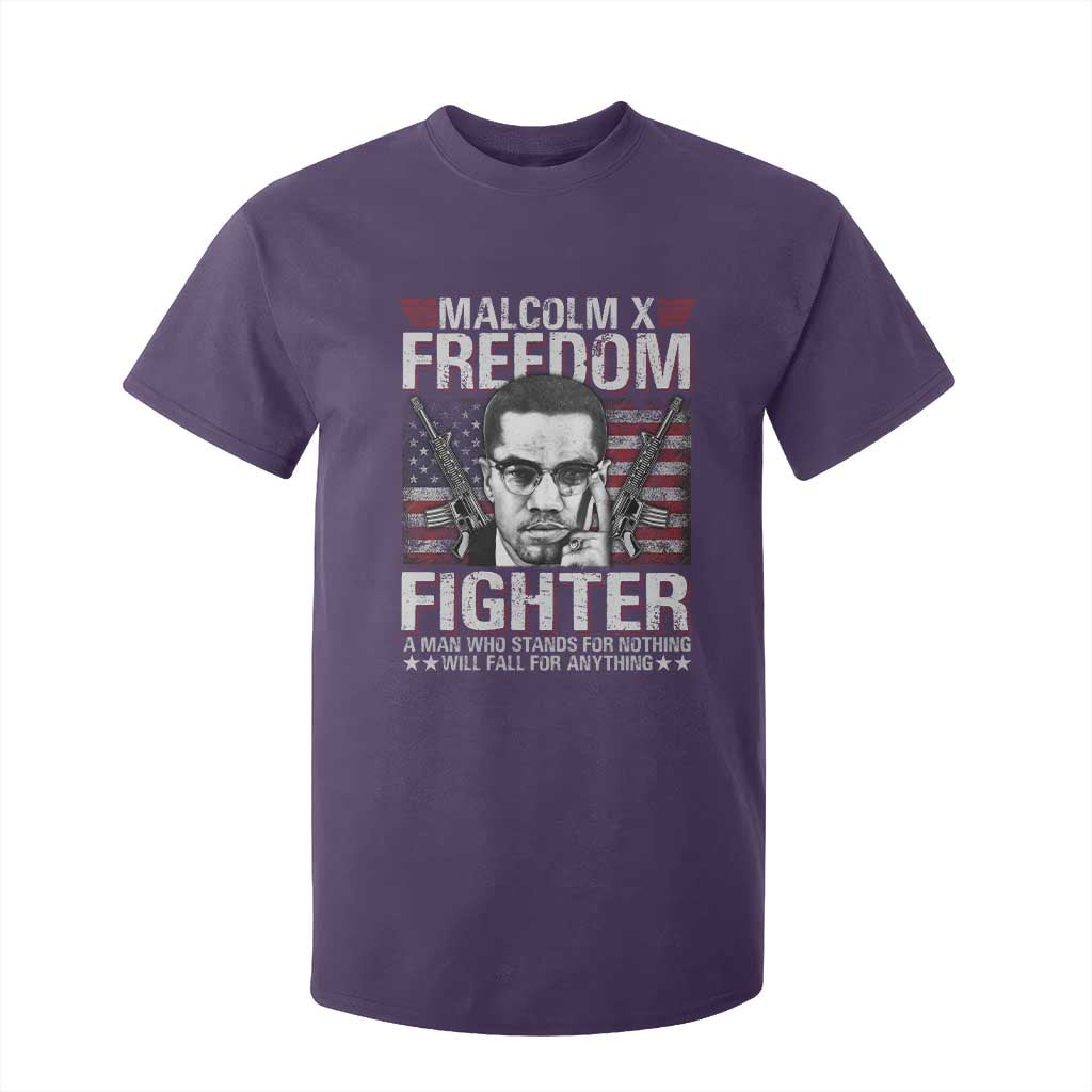 Malcolm X T Shirt For Kid A Man Who Stands For Nothing Will Fall For Anything