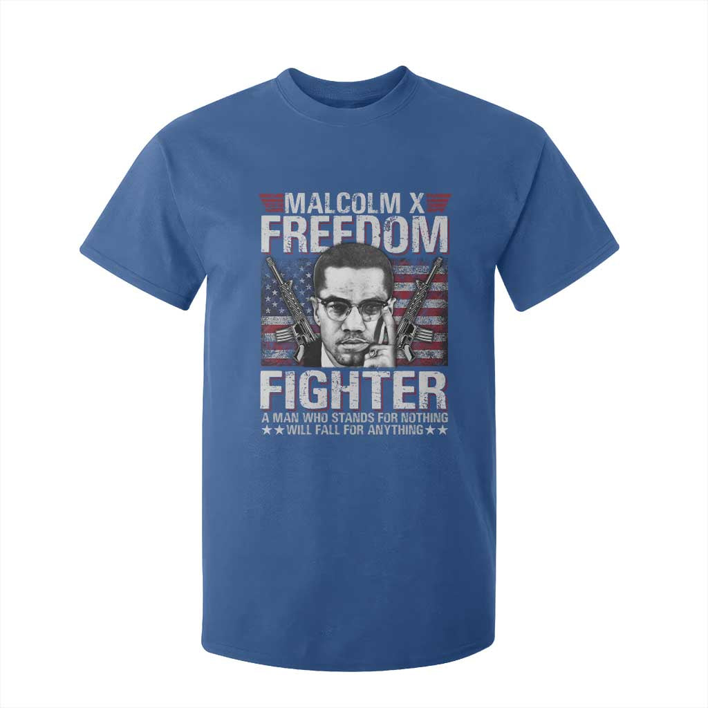 Malcolm X T Shirt For Kid A Man Who Stands For Nothing Will Fall For Anything