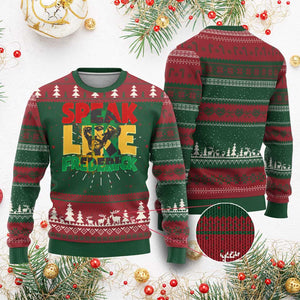 Speak Like Frederick Douglass Ugly Christmas Sweater Black History Month