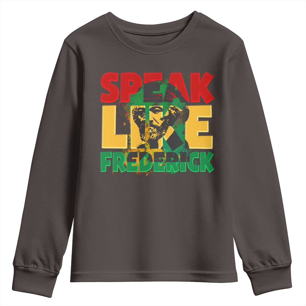 Speak Like Frederick Douglass Youth Sweatshirt Black History Month