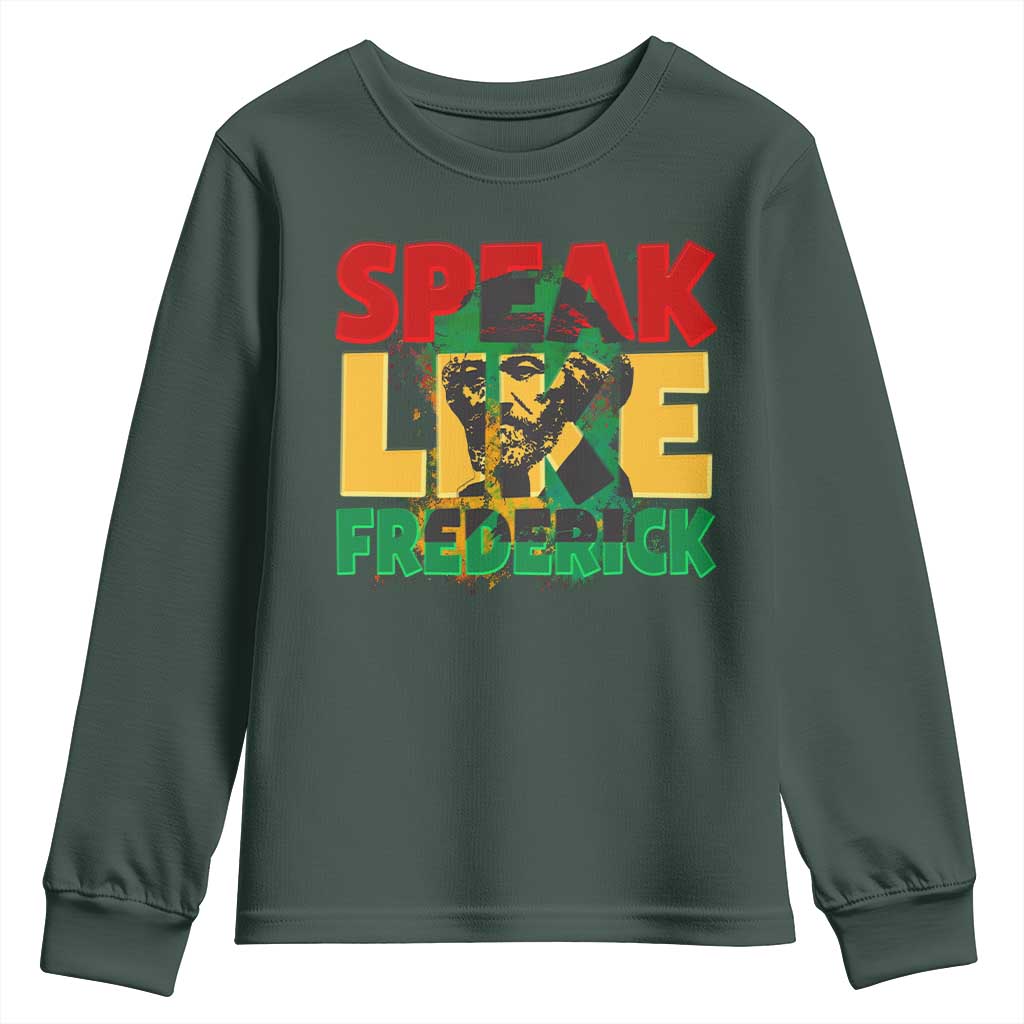Speak Like Frederick Douglass Youth Sweatshirt Black History Month