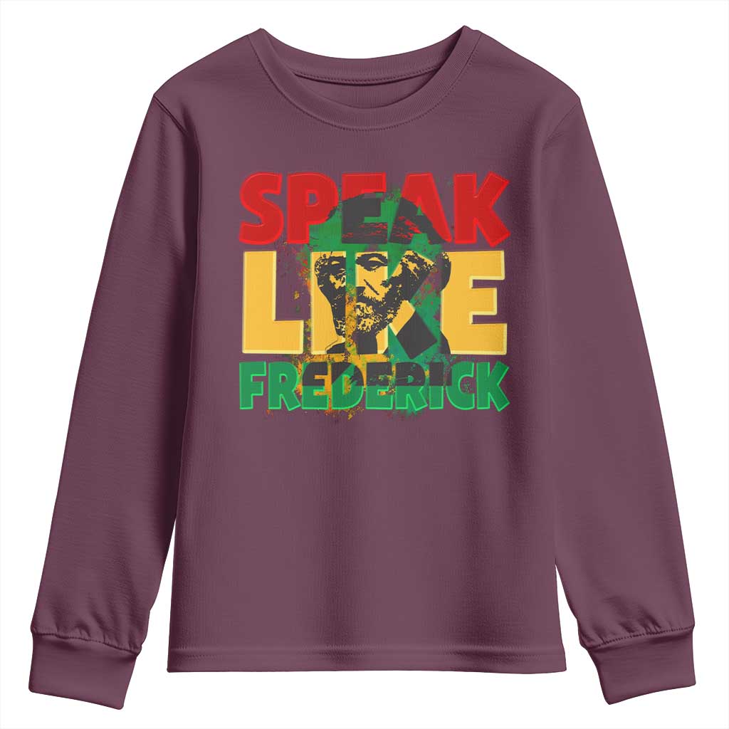 Speak Like Frederick Douglass Youth Sweatshirt Black History Month