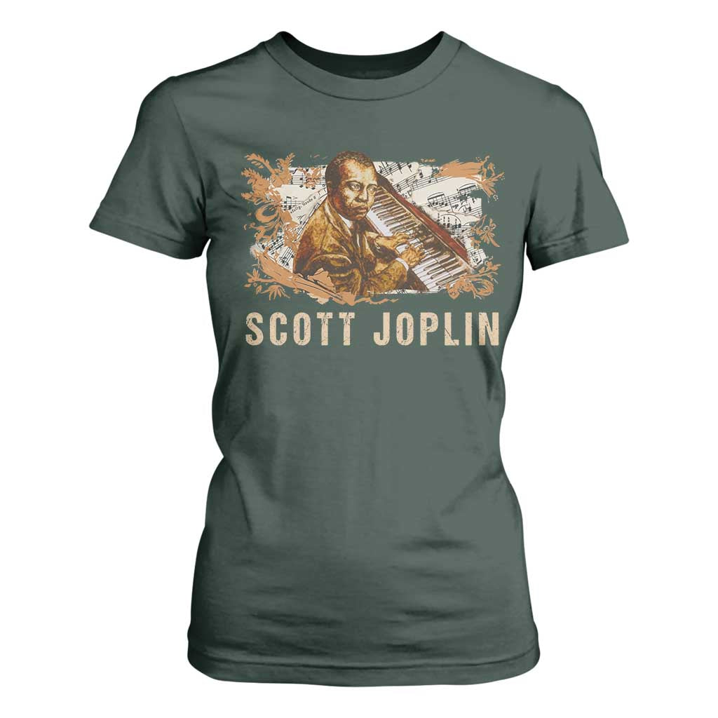 Scott Joplin T Shirt For Women Afro Classical Music Composer Black History