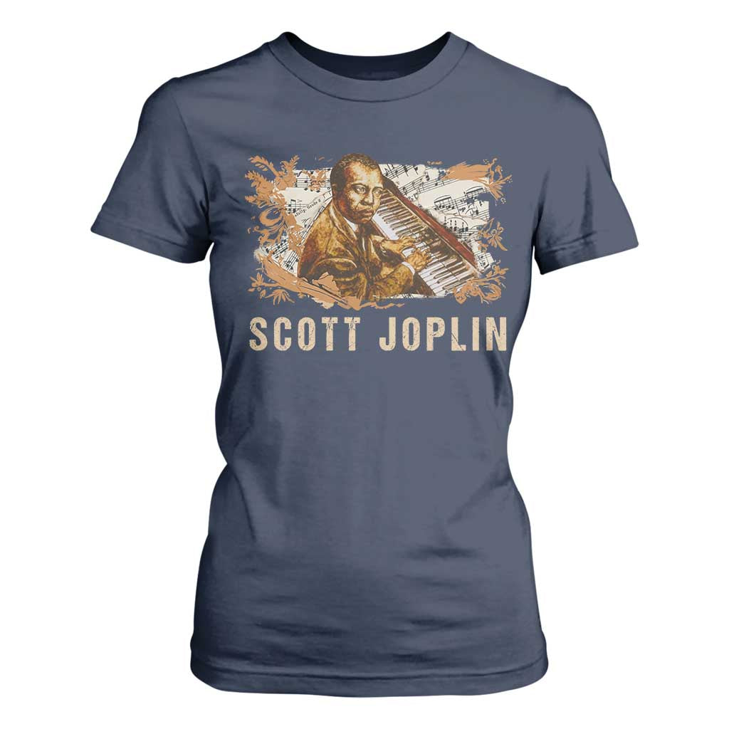 Scott Joplin T Shirt For Women Afro Classical Music Composer Black History