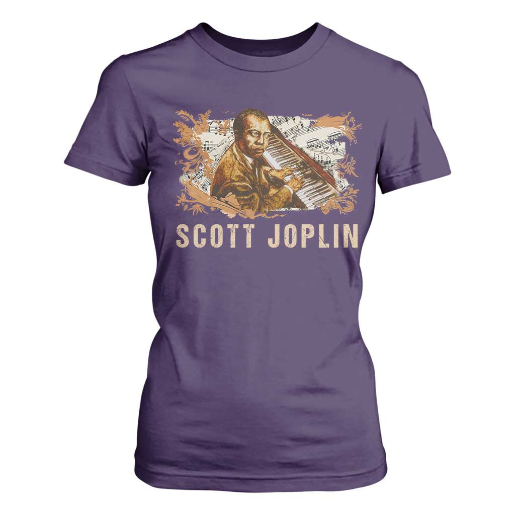 Scott Joplin T Shirt For Women Afro Classical Music Composer Black History