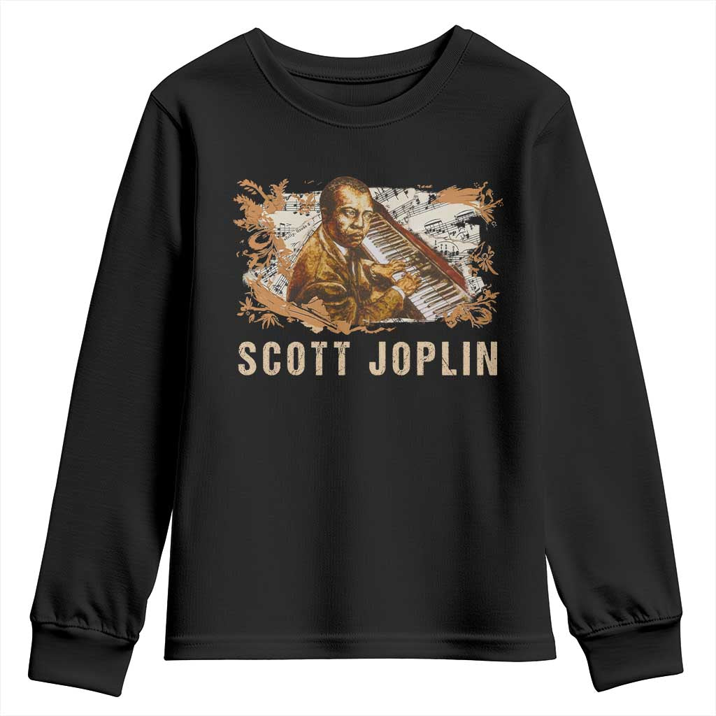 Scott Joplin Youth Sweatshirt Afro Classical Music Composer Black History