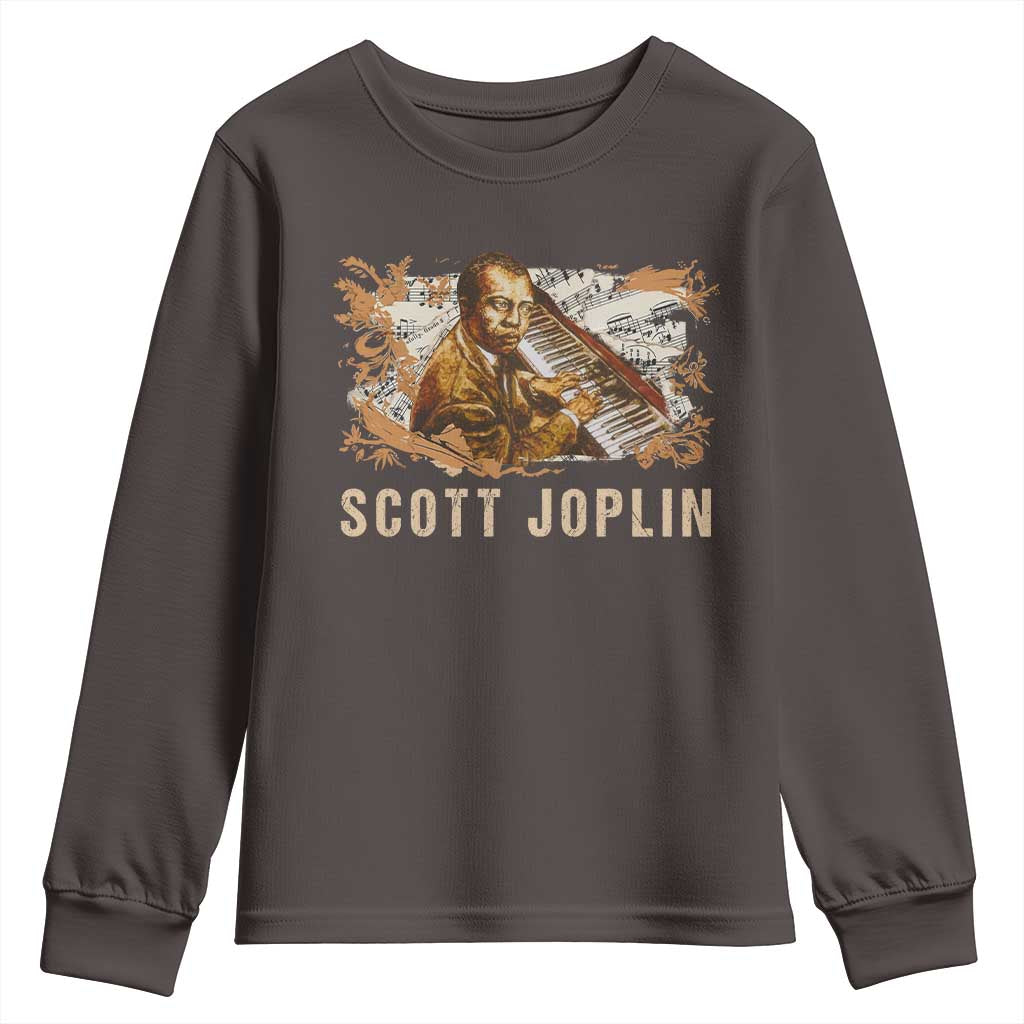 Scott Joplin Youth Sweatshirt Afro Classical Music Composer Black History