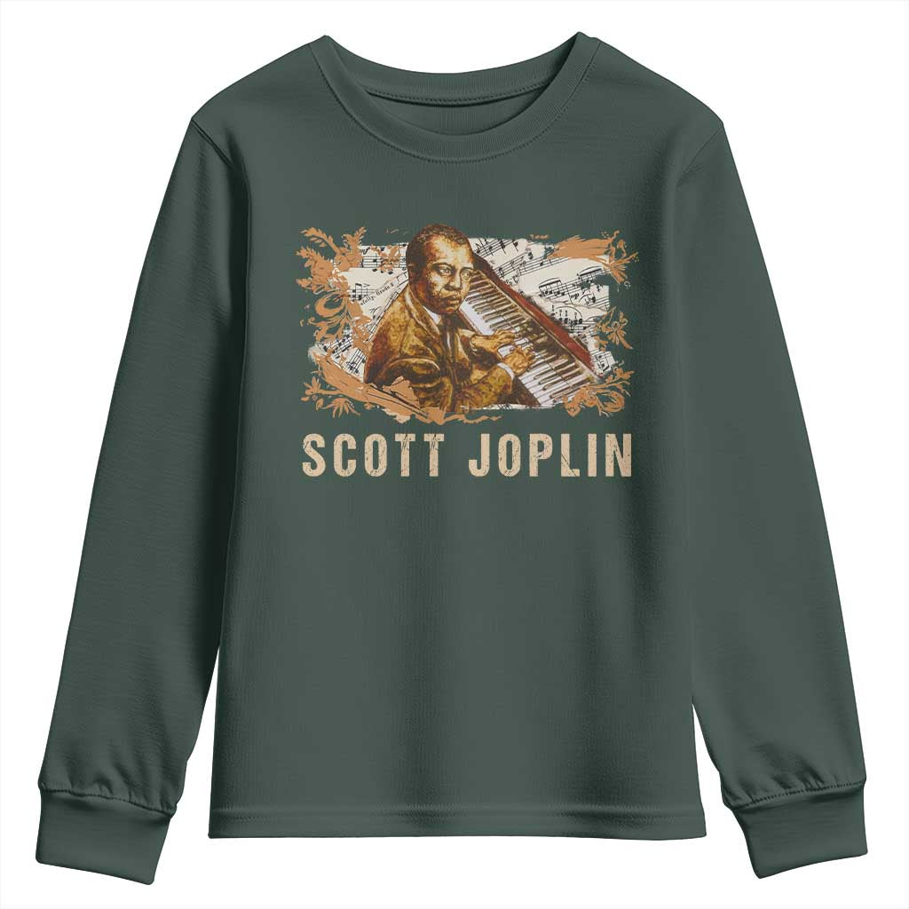 Scott Joplin Youth Sweatshirt Afro Classical Music Composer Black History