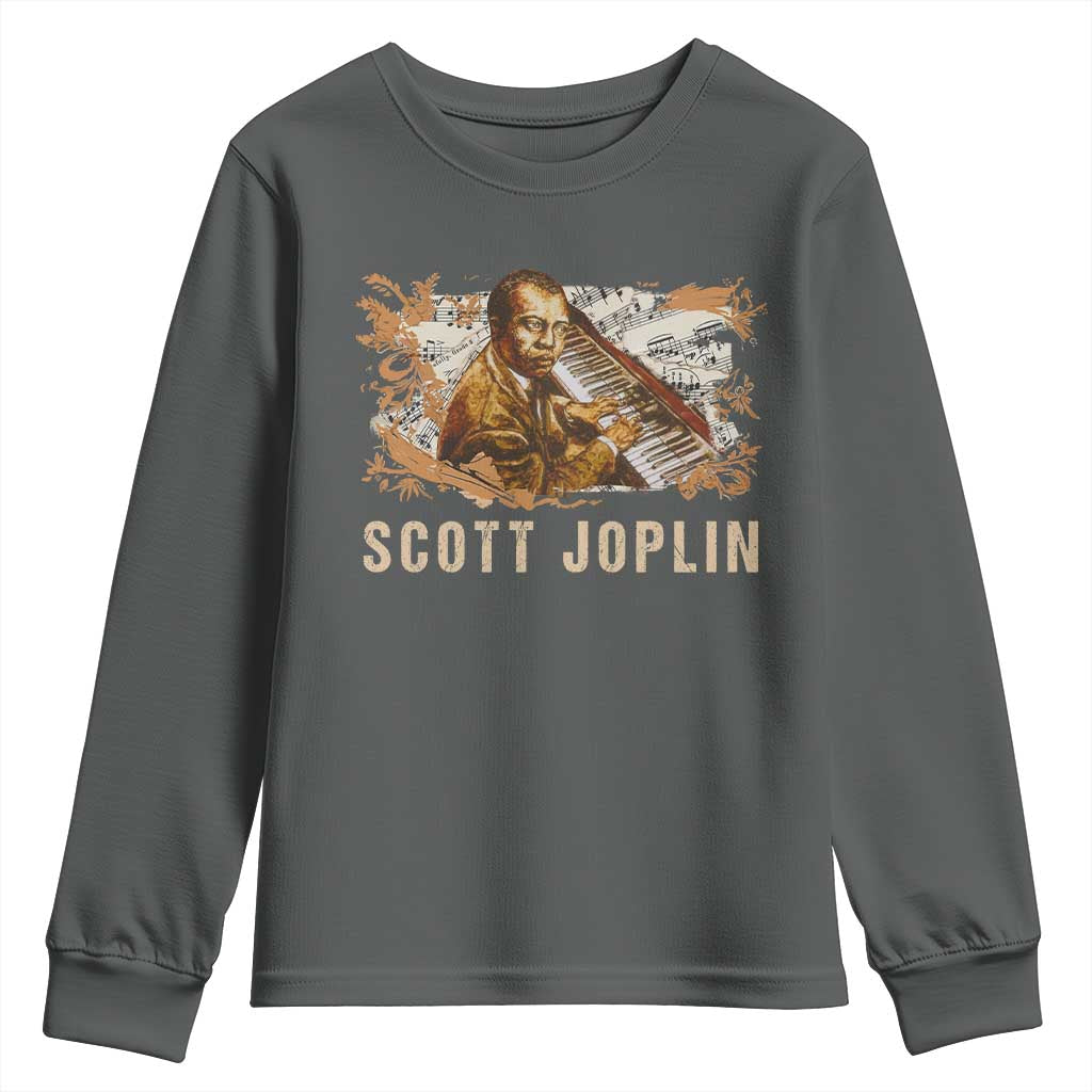 Scott Joplin Youth Sweatshirt Afro Classical Music Composer Black History
