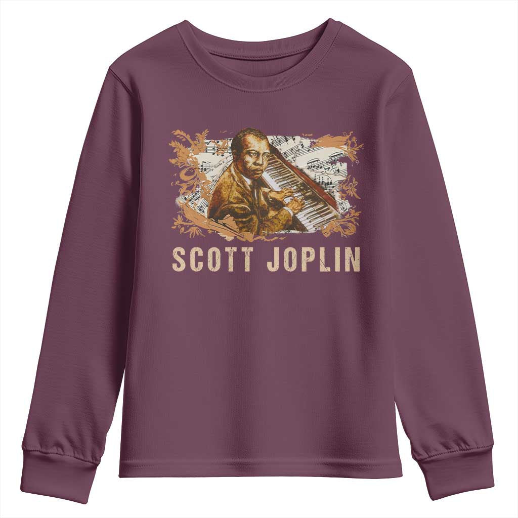 Scott Joplin Youth Sweatshirt Afro Classical Music Composer Black History