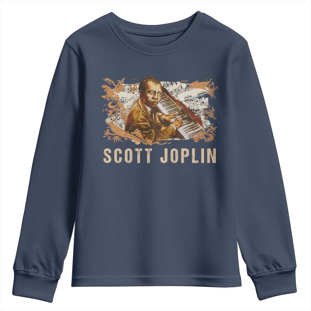 Scott Joplin Youth Sweatshirt Afro Classical Music Composer Black History