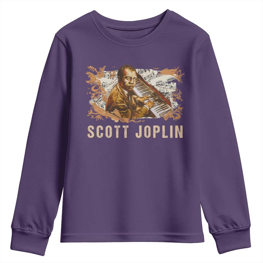 Scott Joplin Youth Sweatshirt Afro Classical Music Composer Black History