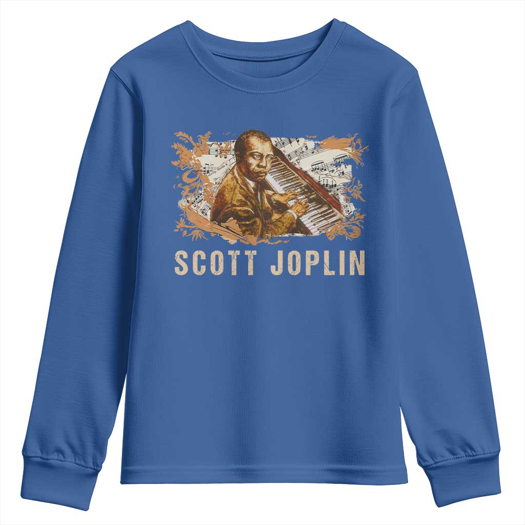 Scott Joplin Youth Sweatshirt Afro Classical Music Composer Black History