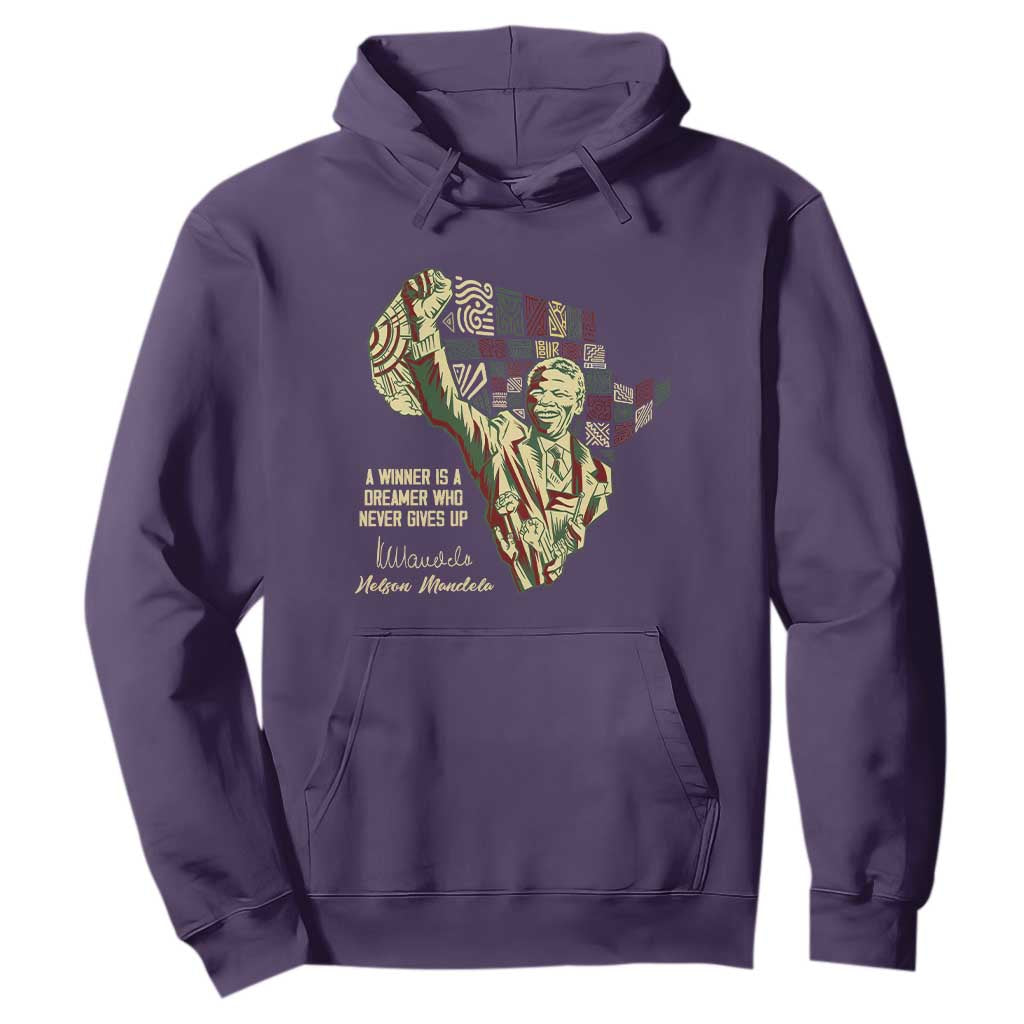 Nelson Mandela Hoodie A Winner Is A Dreamer Who Never Gives Up