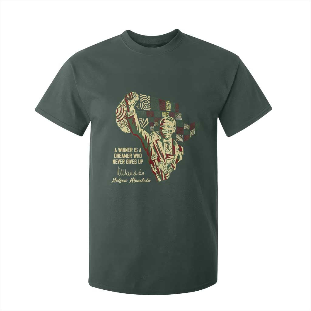 Nelson Mandela T Shirt For Kid A Winner Is A Dreamer Who Never Gives Up