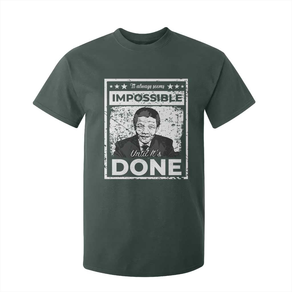 Nelson Mandela T Shirt For Kid It Always Seems Impossible Until It's Done