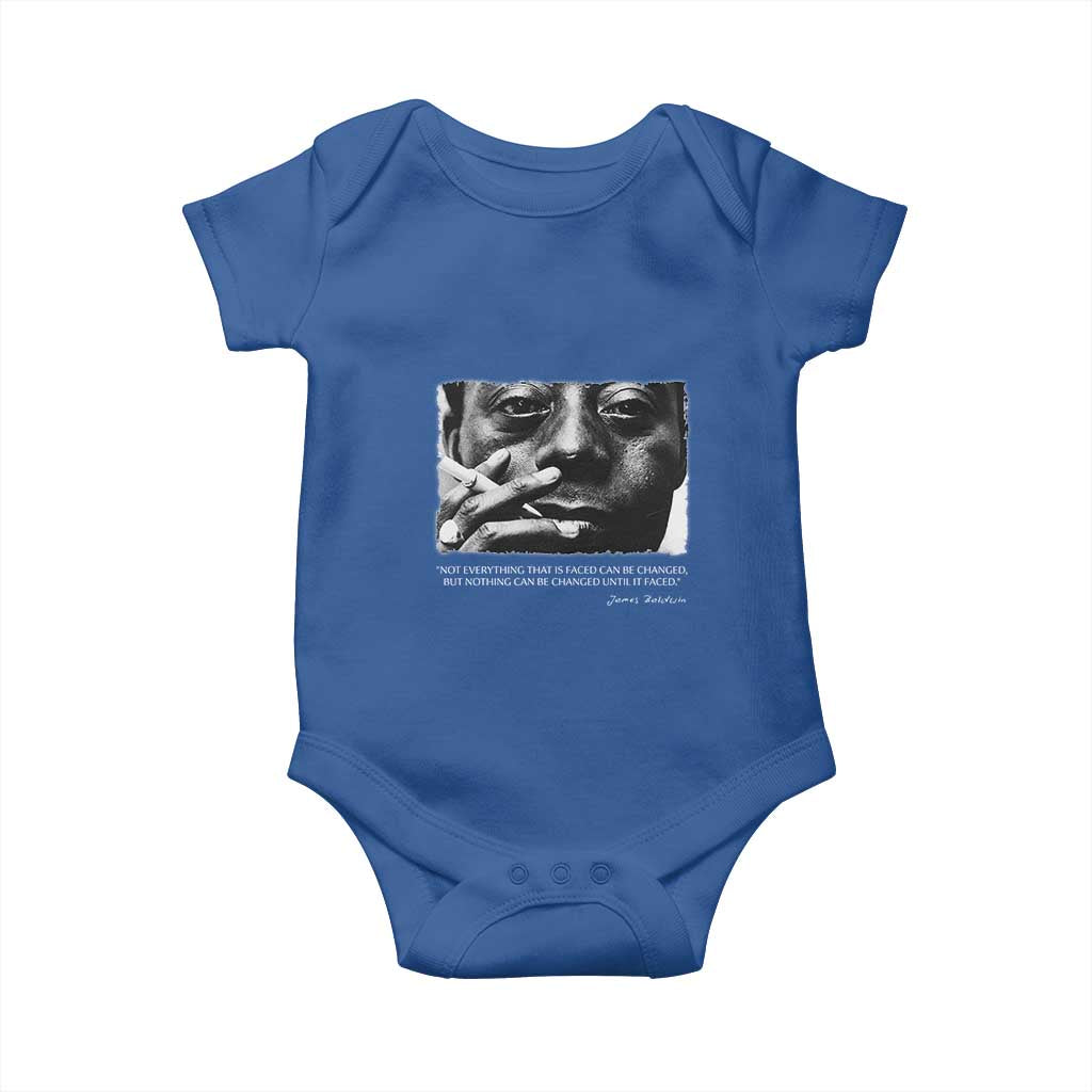 James Baldwin Baby Onesie Not Everything That Is Faced Can Be Changed But Nothing Can Be Changed Until It Is Faced