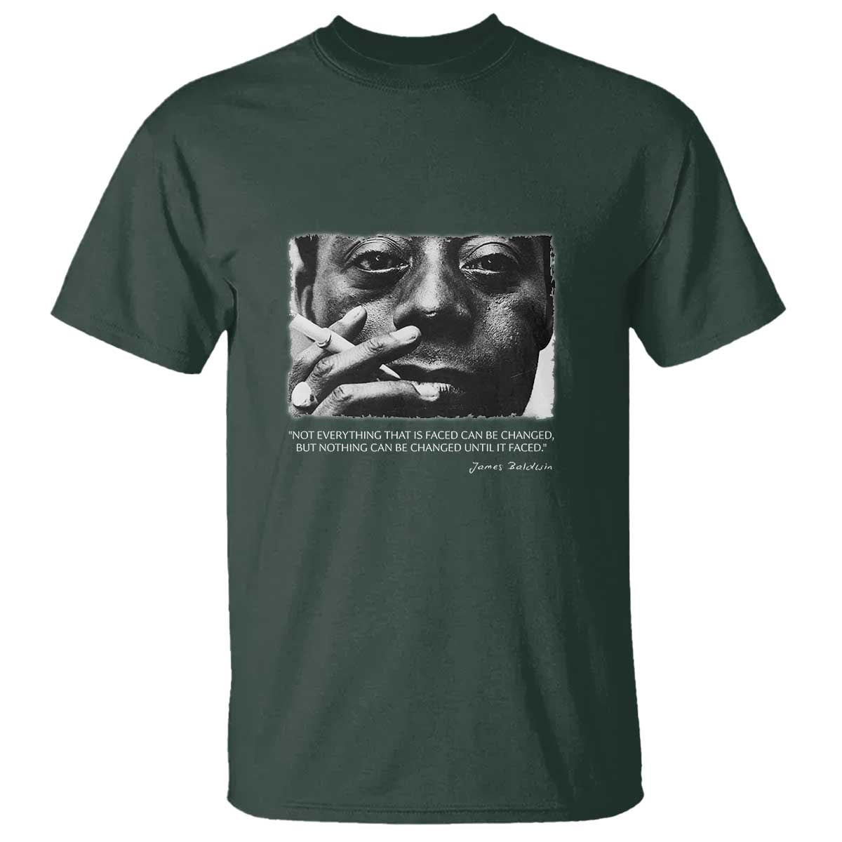 James Baldwin T Shirt Not Everything That Is Faced Can Be Changed But Nothing Can Be Changed Until It Is Faced