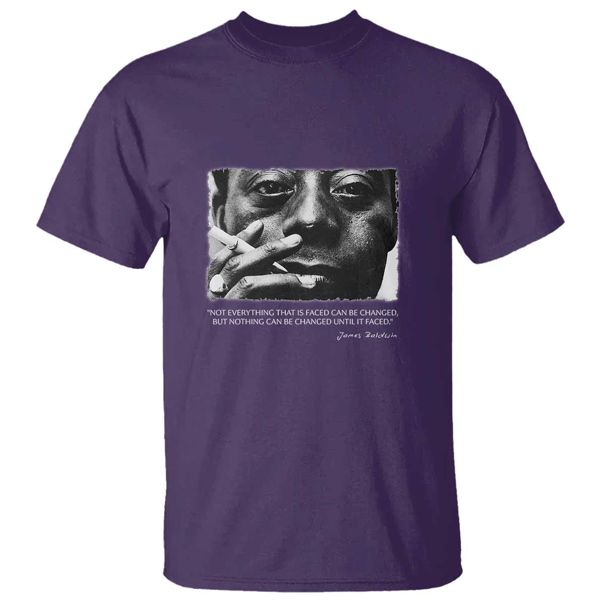James Baldwin T Shirt Not Everything That Is Faced Can Be Changed But Nothing Can Be Changed Until It Is Faced