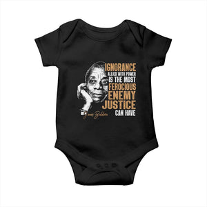 James Baldwin Baby Onesie Ignorance Allied With Power Is The Most Ferocious Enemy Justice Can Have